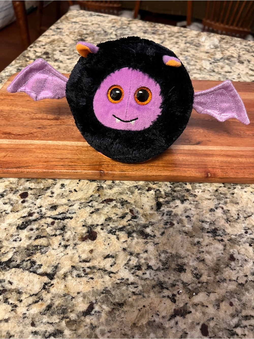 Ty Plush Bat - Black, Purple & Orange Cute Winged Stuffed Toy 2013 Batty